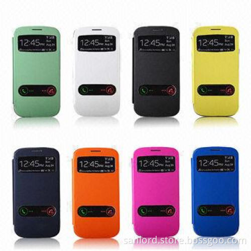 Flip Cover for Samsung Galaxy S3 i9300, with Double Touch Windows
